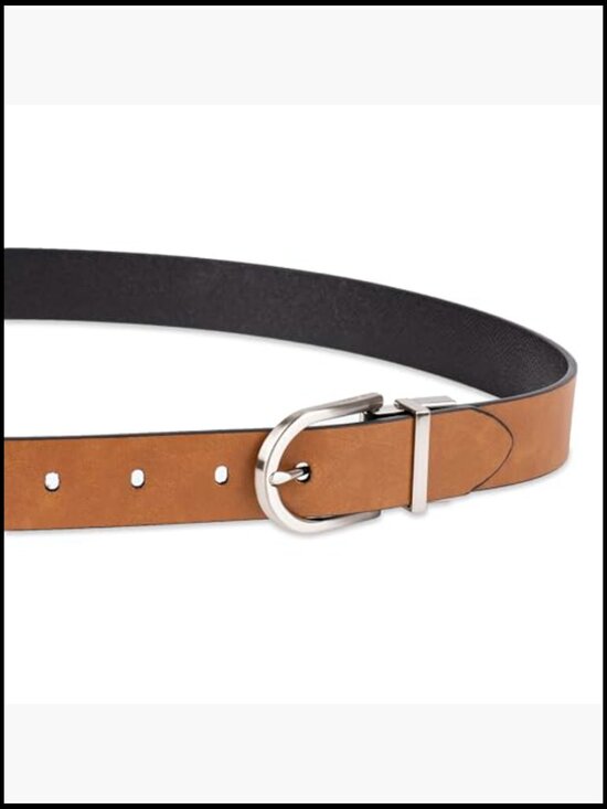 Reversible Belt with Buckle, Adjustable Fit for Jeans and Dresses main image 6